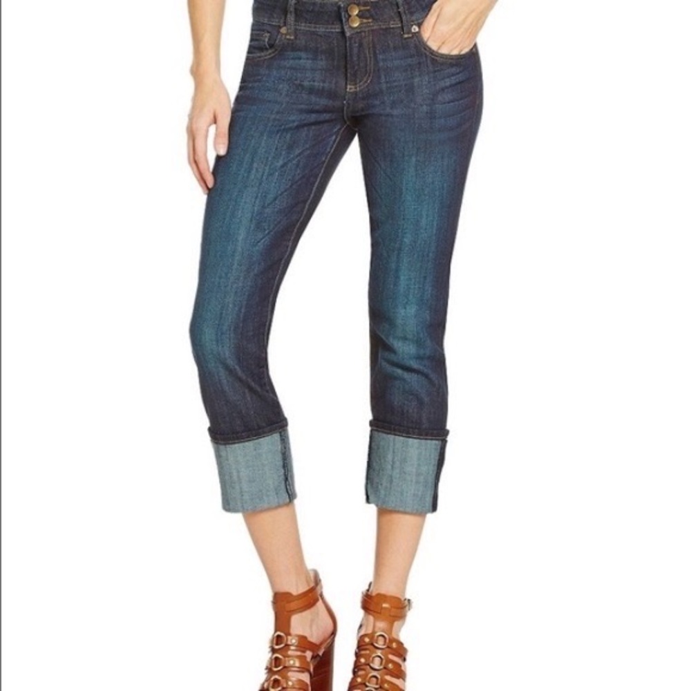 Kut from the Kloth Stevie straight leg cuff jeans